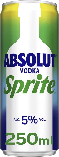 Absolut and Sprite RTD cans 12x250ml