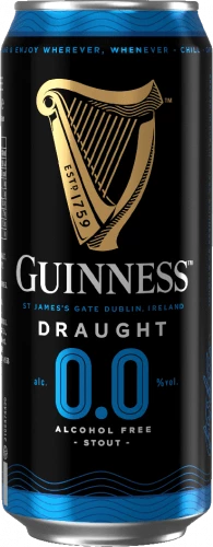 Guinness Zero Draught 0.0% Cans 24x538ml