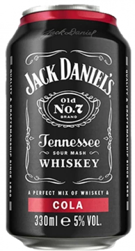 Jack Daniels & Cola Pre Mixed Cans 12x330ml BBD 30/04/2027