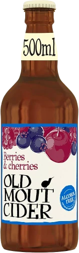 Old Mout Berries & Cherries Non-Alcoholic Cider Bottles 12x500ml